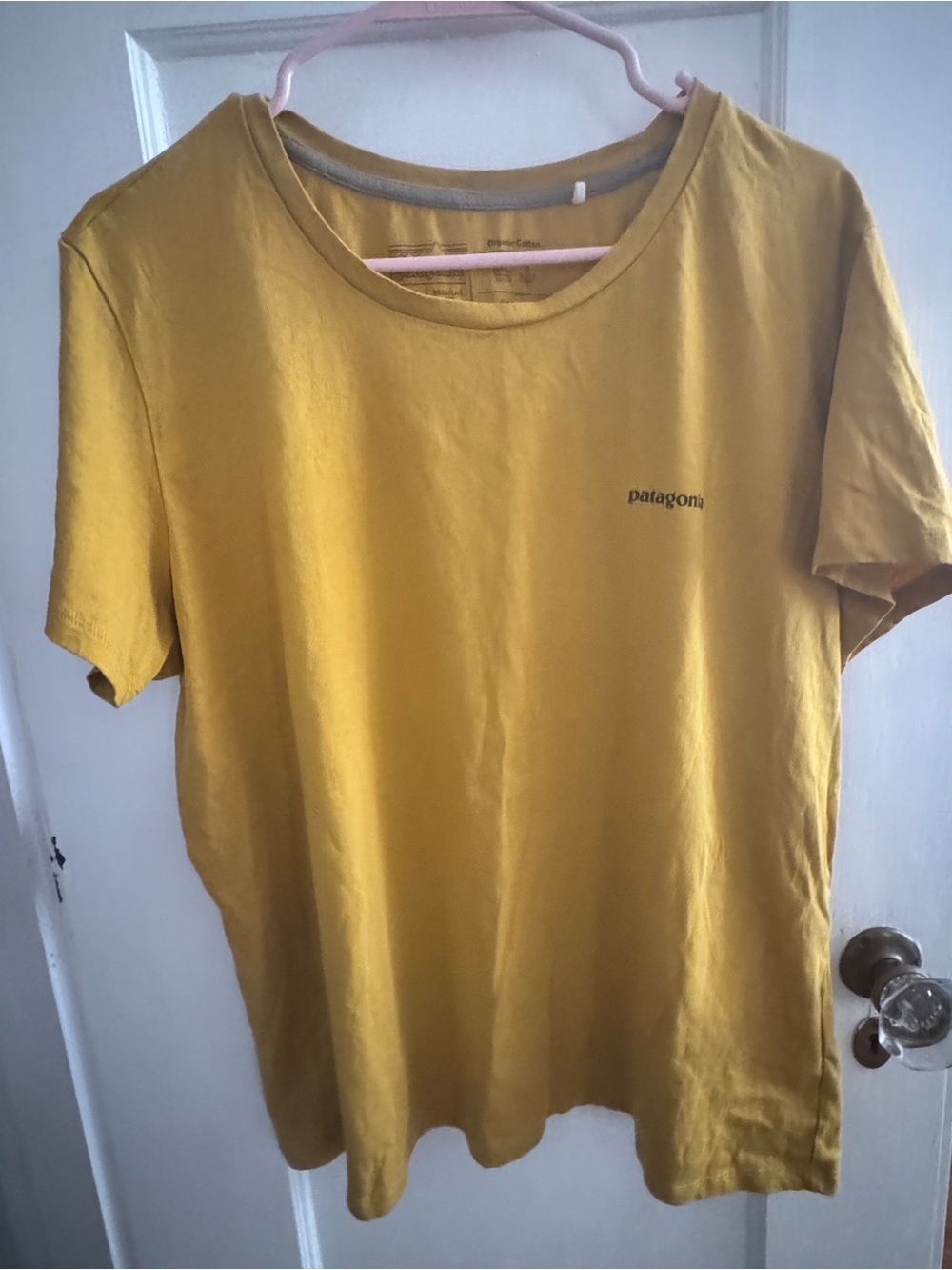 Patagonia Women's Mustard Yellow Short Sleeve Crew Tee